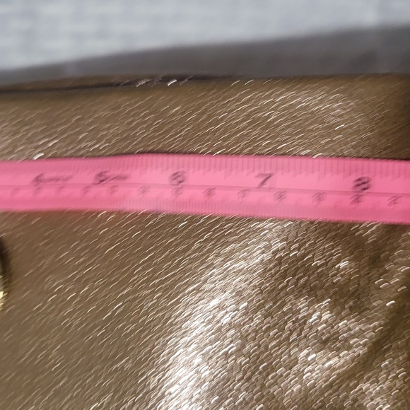 Anne Klein Blue and Gold Structured Shoulder Bag - Picture 6 of 9